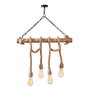 Opviq Erebos - 112-AV Lámpara de araña de madera y metal Negro y Madera